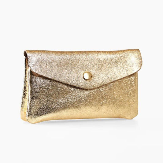 MSH Medium Leather Coin Purse - Gold