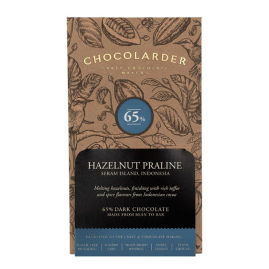 Chocolarder Bar - Hazelnut Praline 65% Dark Chocolate