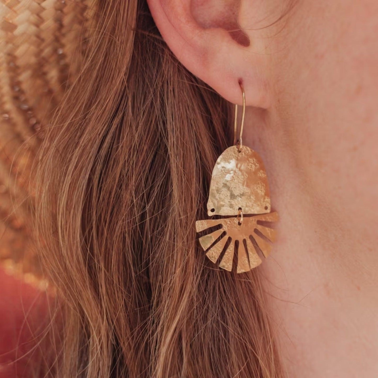 Nic Danning Brass Earrings - Cardoon