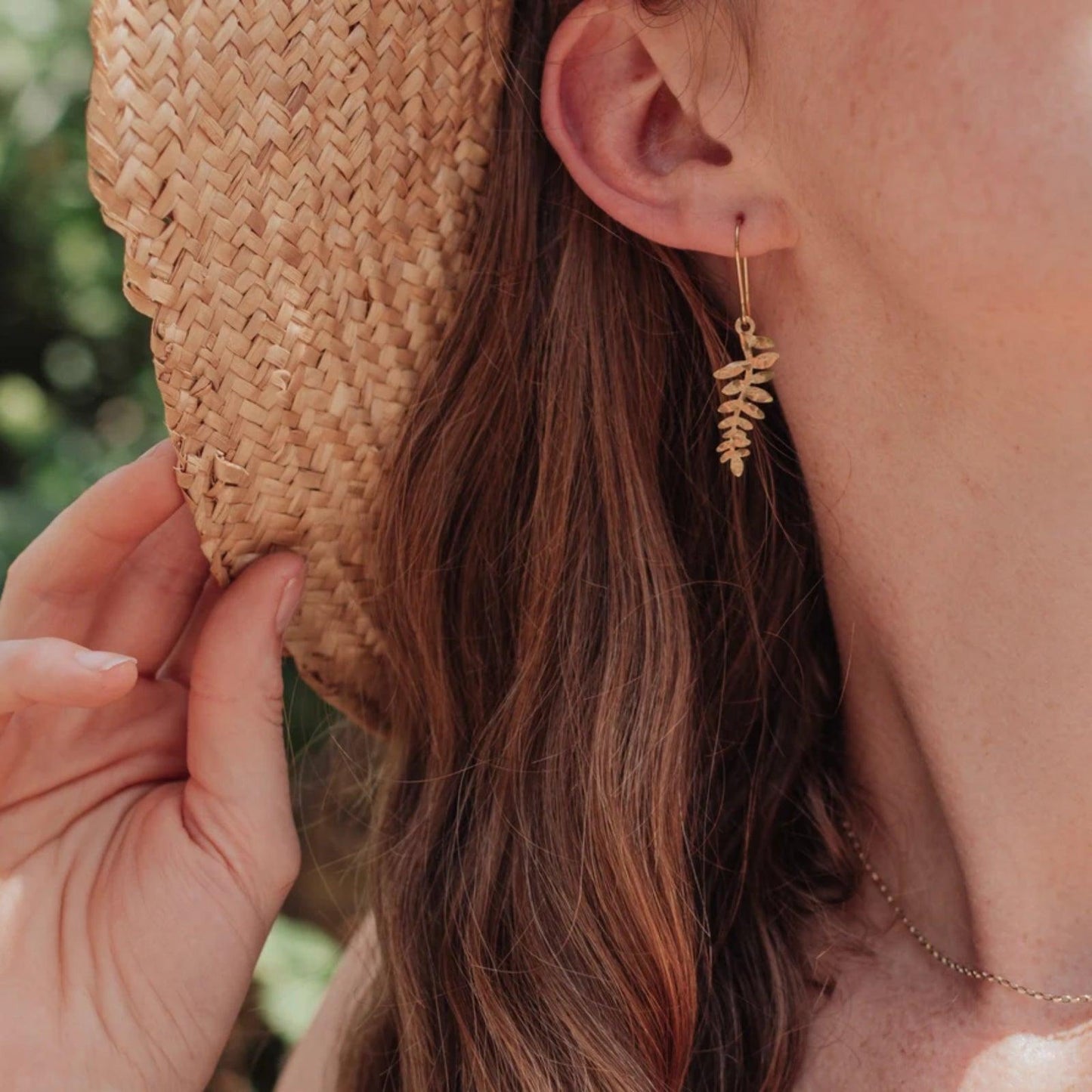 Nic Danning Brass Earrings - Folia