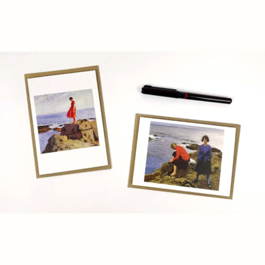 Set of 10 Notecards & Envelopes - By the Shore/A Dark Pool