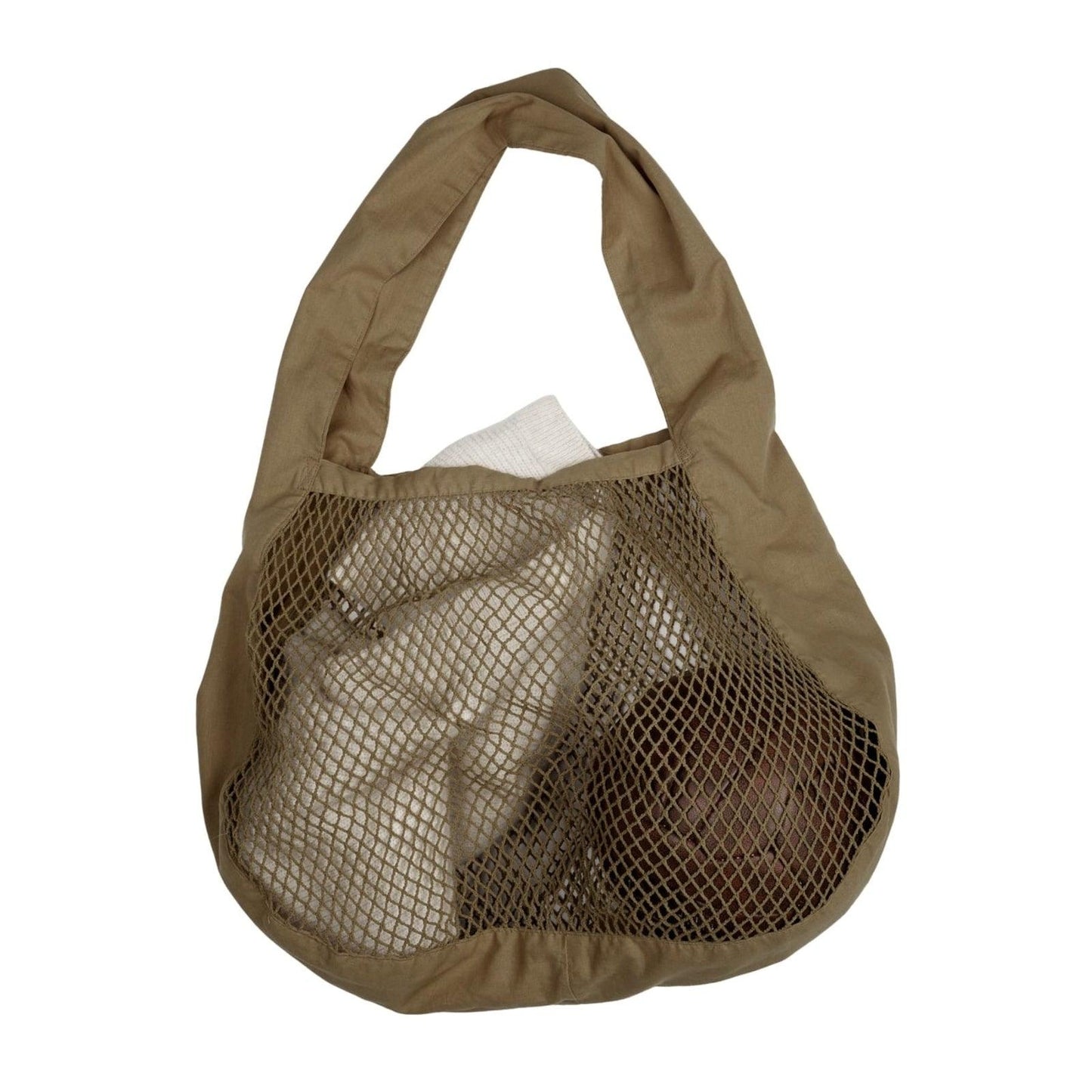 The Organic Company Cotton Net Shoulder Bag - Khaki Green