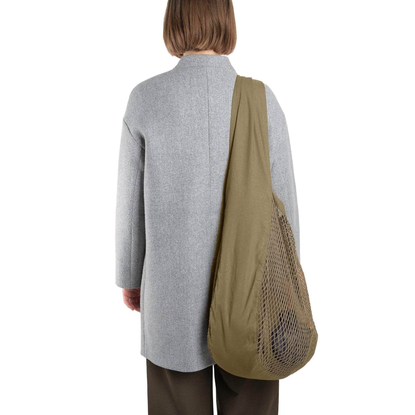 The Organic Company Cotton Net Shoulder Bag - Khaki Green