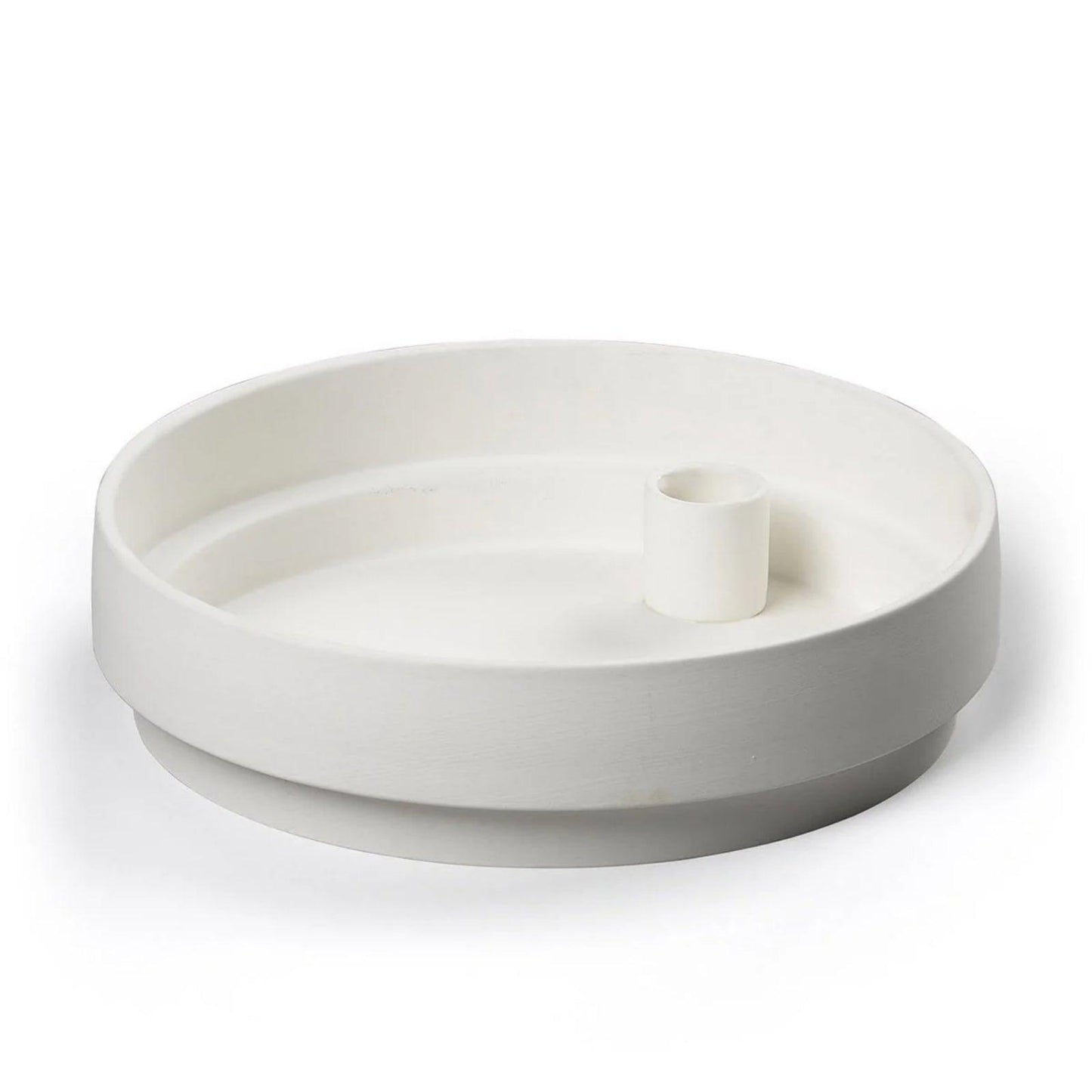 Aery Large Orbital Step Candle Holder - White