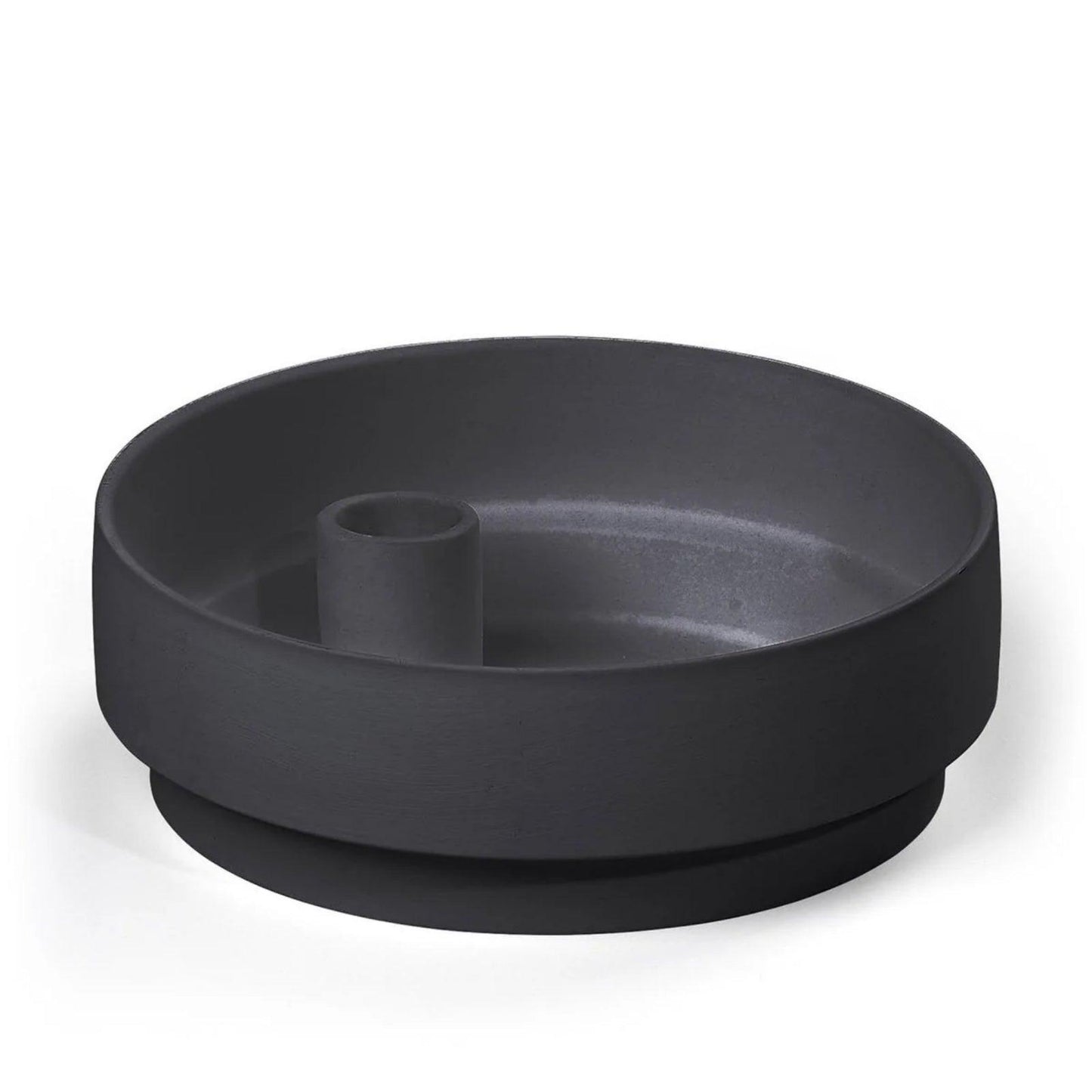 Aery Medium Orbital Step Candle Holder - Black