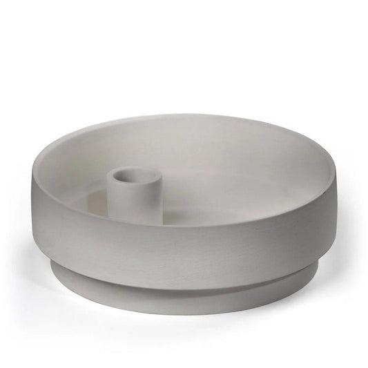 Aery Medium Orbital Step Candle Holder - Grey