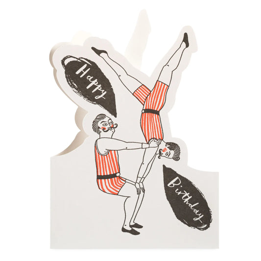 Archivist Greetings Card - Happy Birthday Acrobats