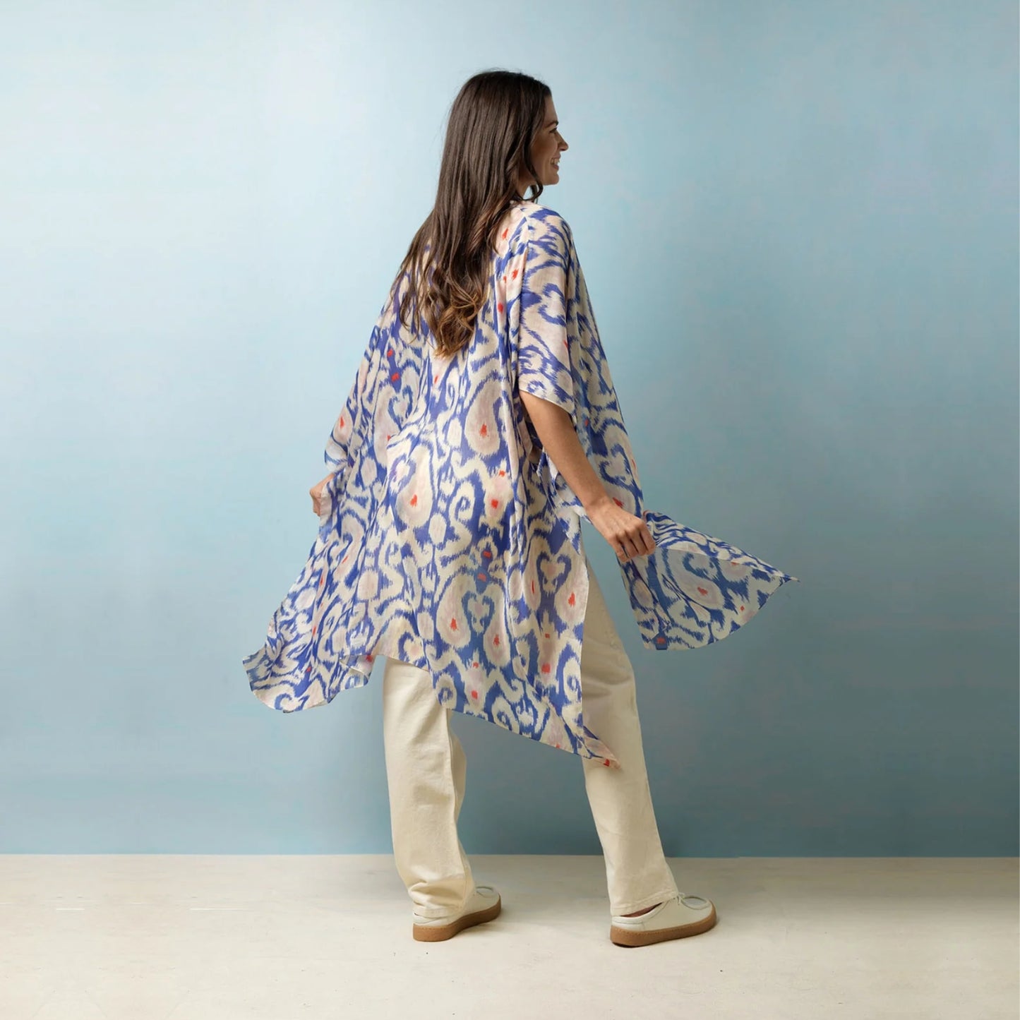 Throwover - Ikat Cobalt Blue