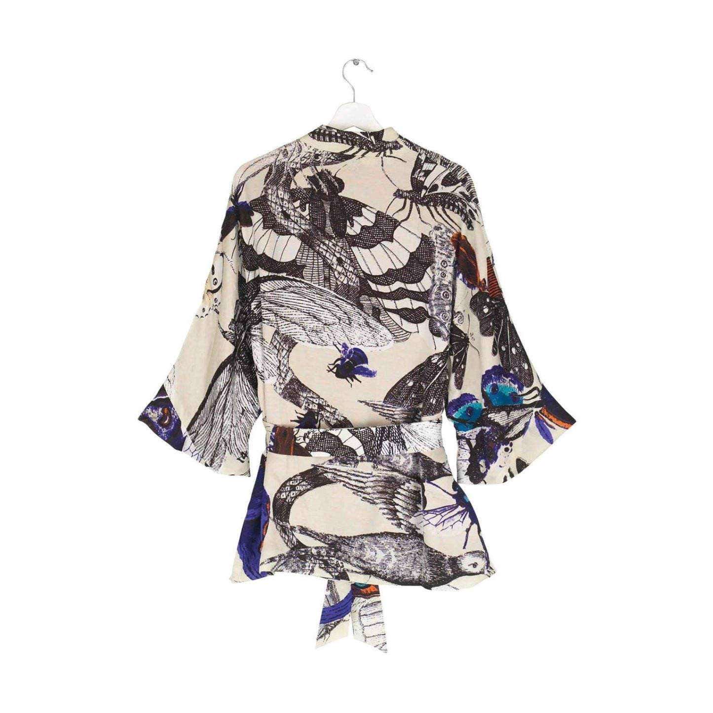 One Hundred Stars Wrap Jacket - Butterflies Cobalt