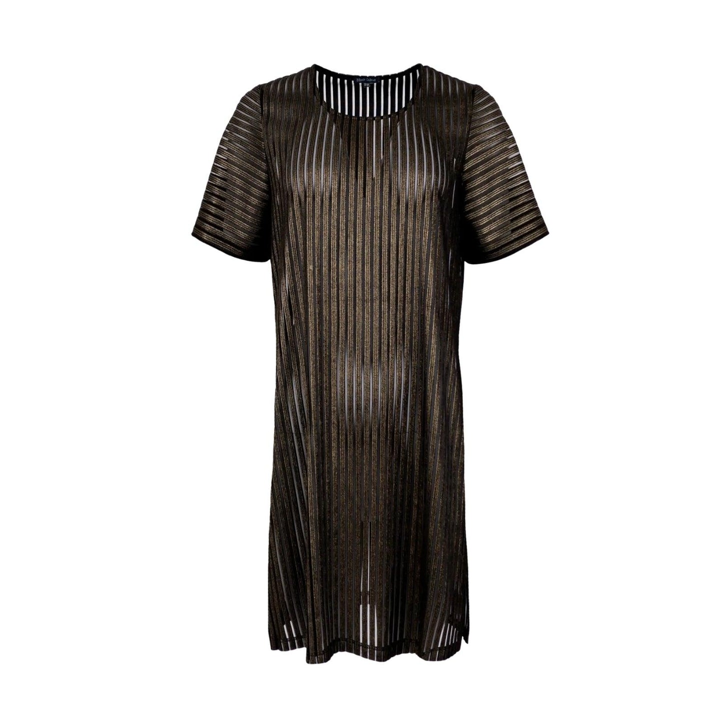 Black Colour DK Didi Pinstripe Dress - Bronze