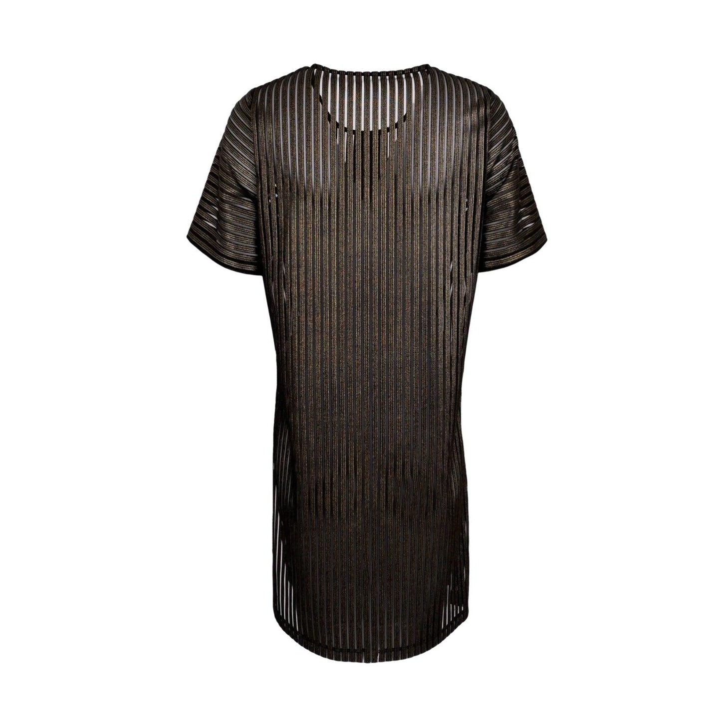 Black Colour DK Didi Pinstripe Dress - Bronze