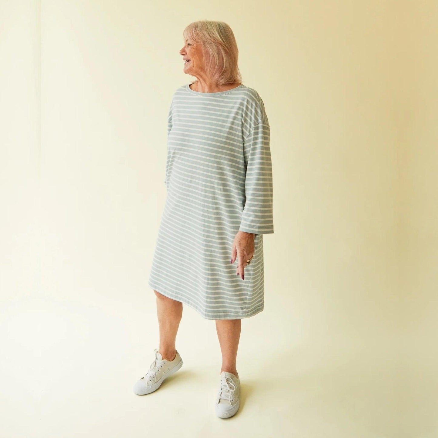 Chalk UK Ivy Dress - Ice Blue Stripe