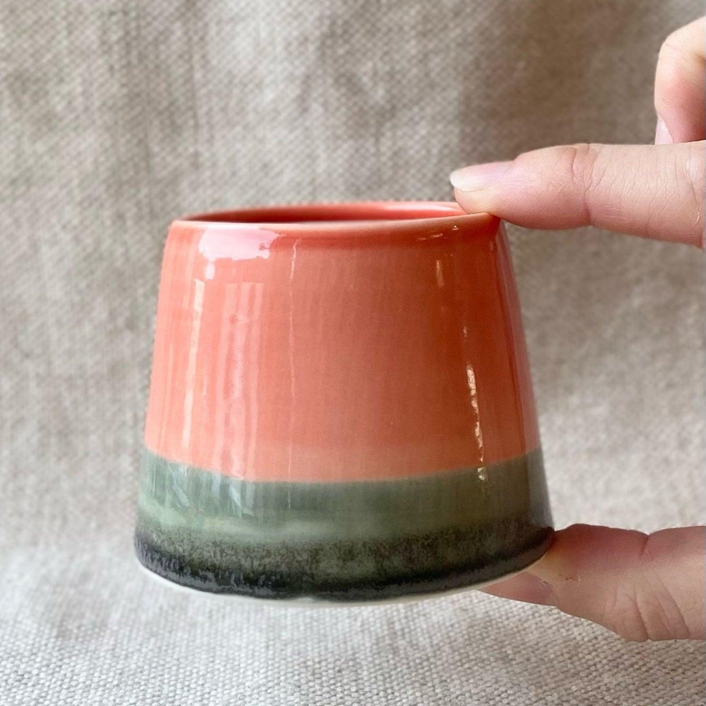 Edit Juhasz Ceramics Salt and Pepper Pot - Coral