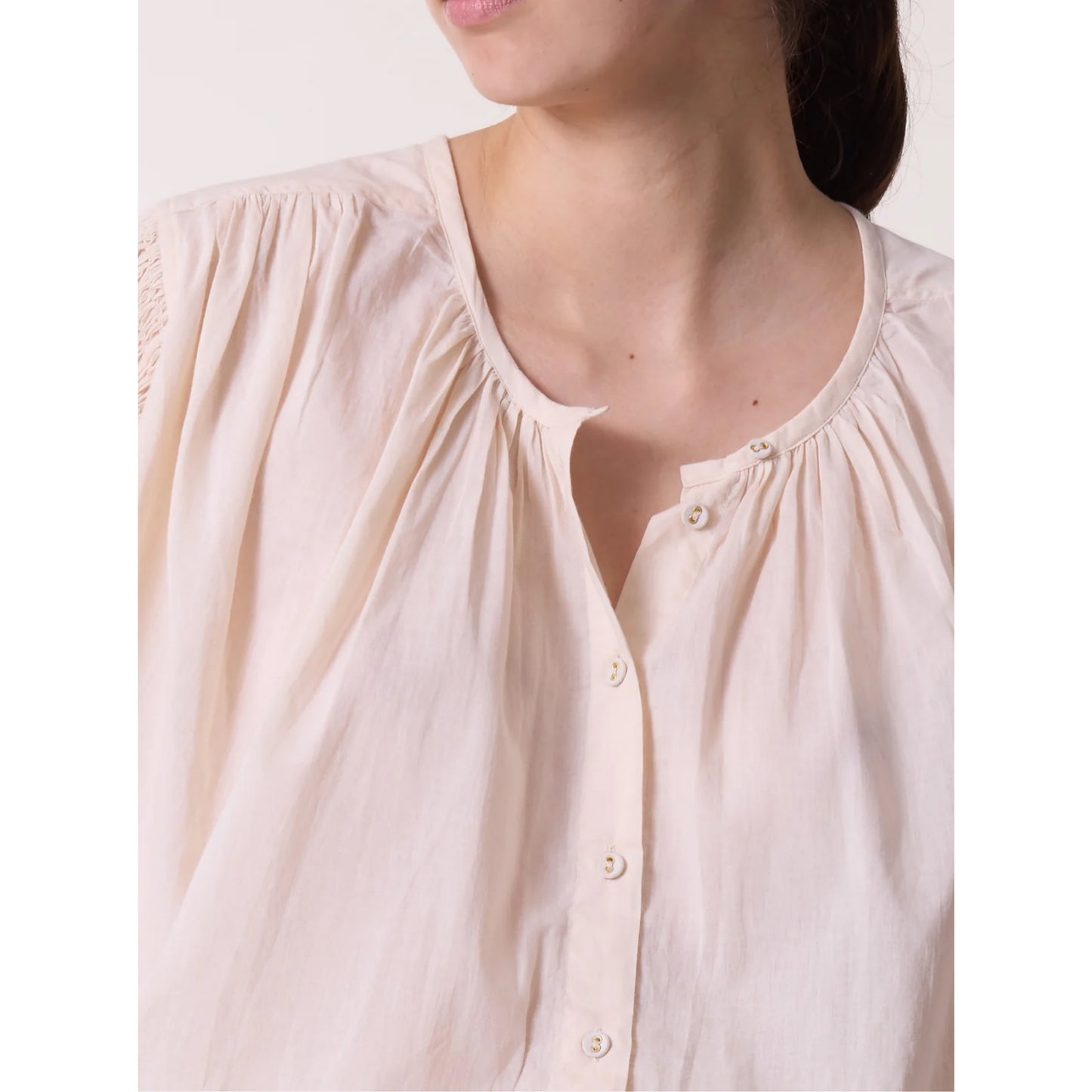 Leon and Harper Corso Plain Blouse - Ecru