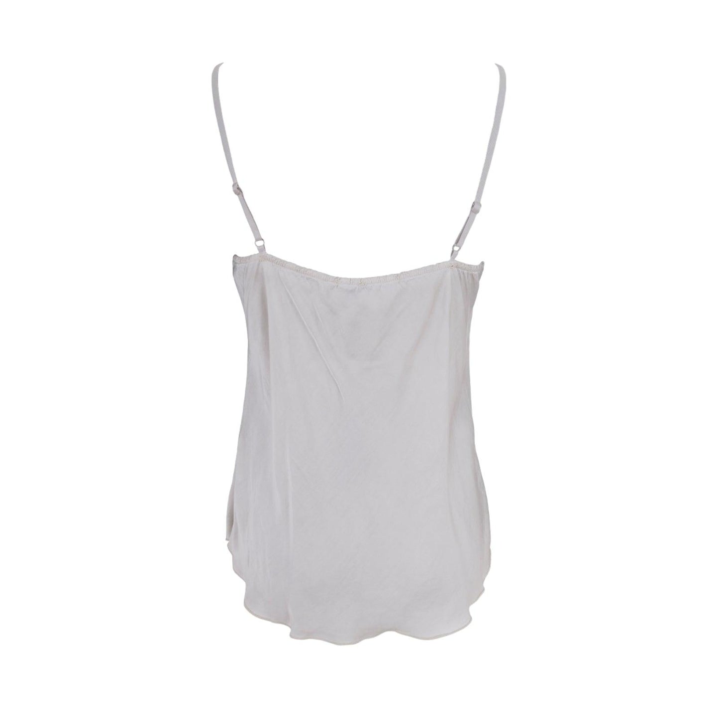 Black Colour DK Lou Satin Strap Top - Ivory