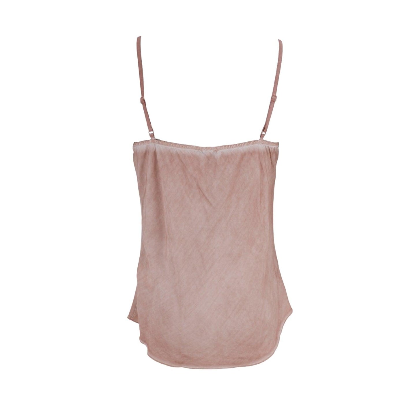 Black Colour DK Lou Satin Strap Top - Rose Pink