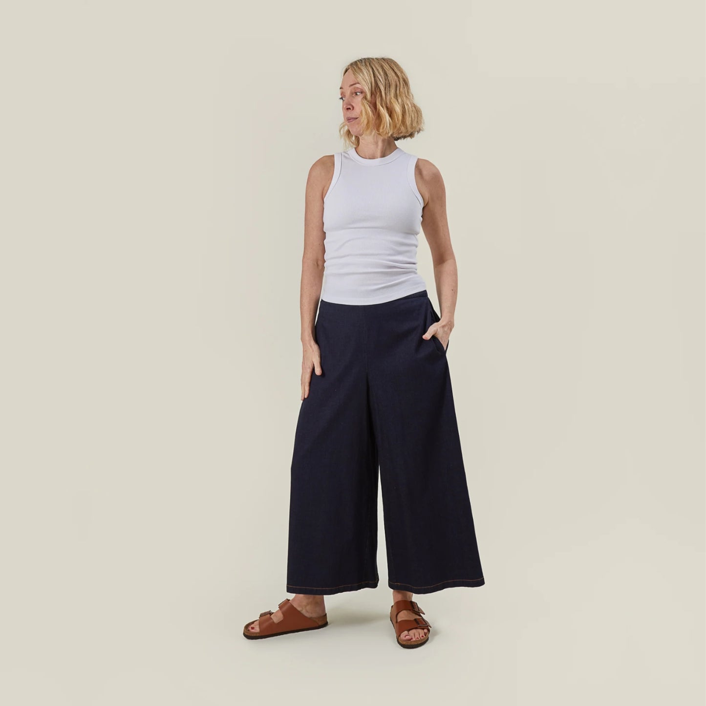 Chalk UK Armelle Trouser - Denim Chambray