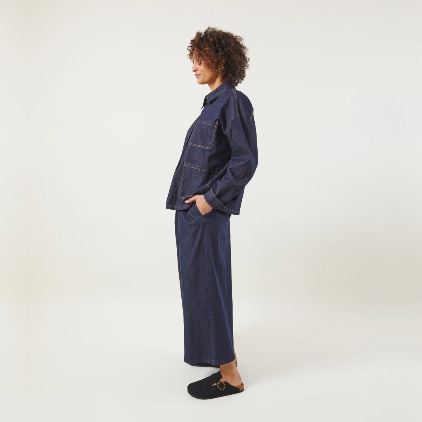 Chalk UK Armelle Trouser - Denim Chambray