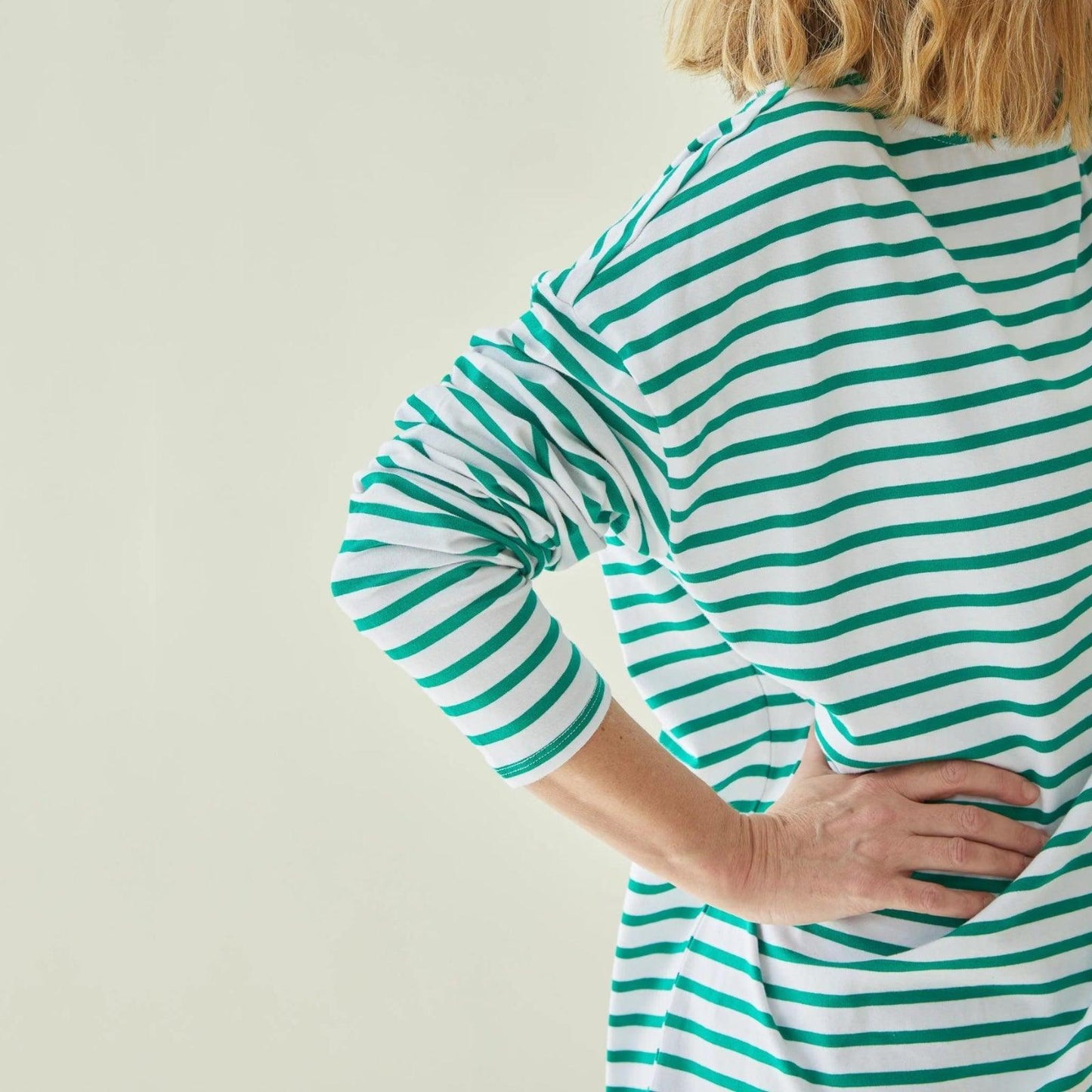 Chalk UK Bryony Stripe Top - White and Green