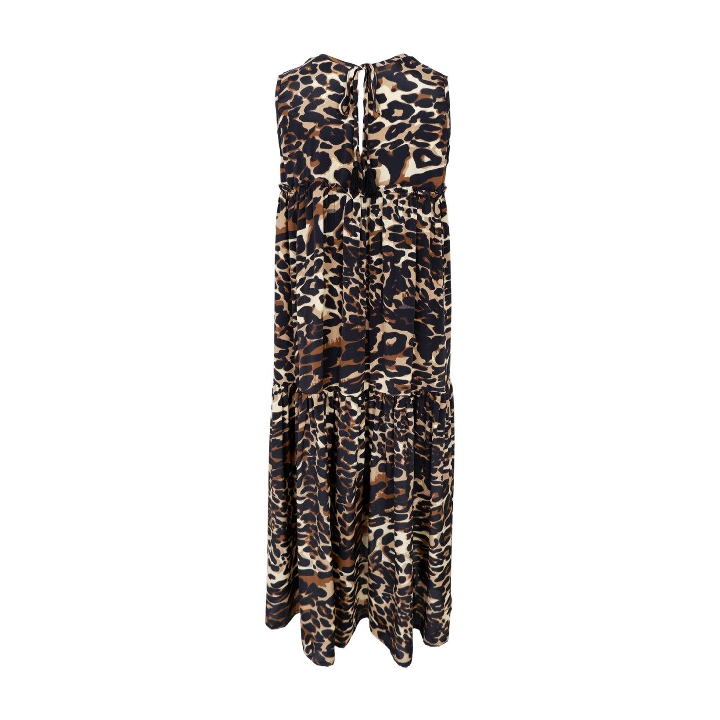 Black Colour DK Luna Boho Midi Dress - Leopard