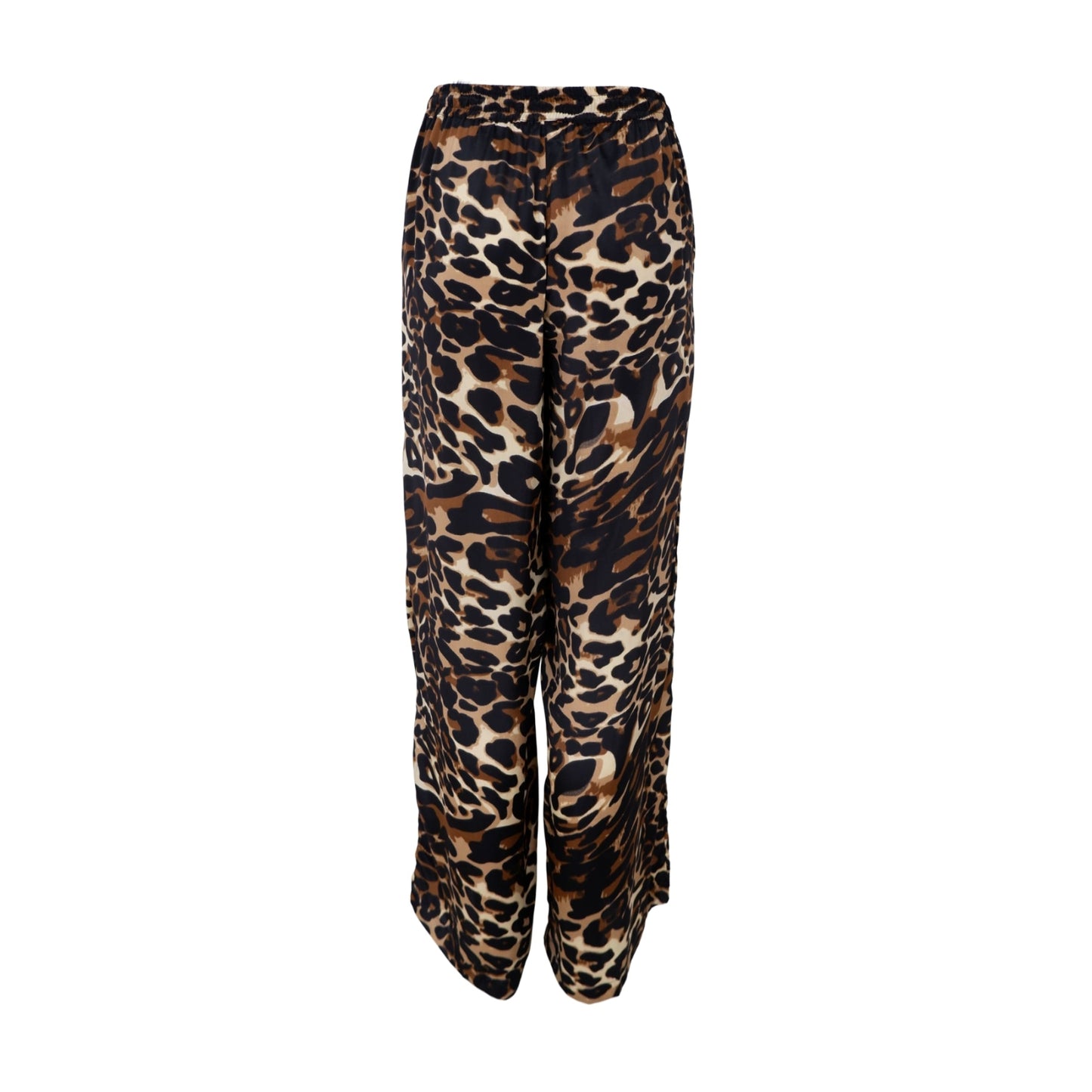 Black Colour DK Luna Straight Trousers - Leopard