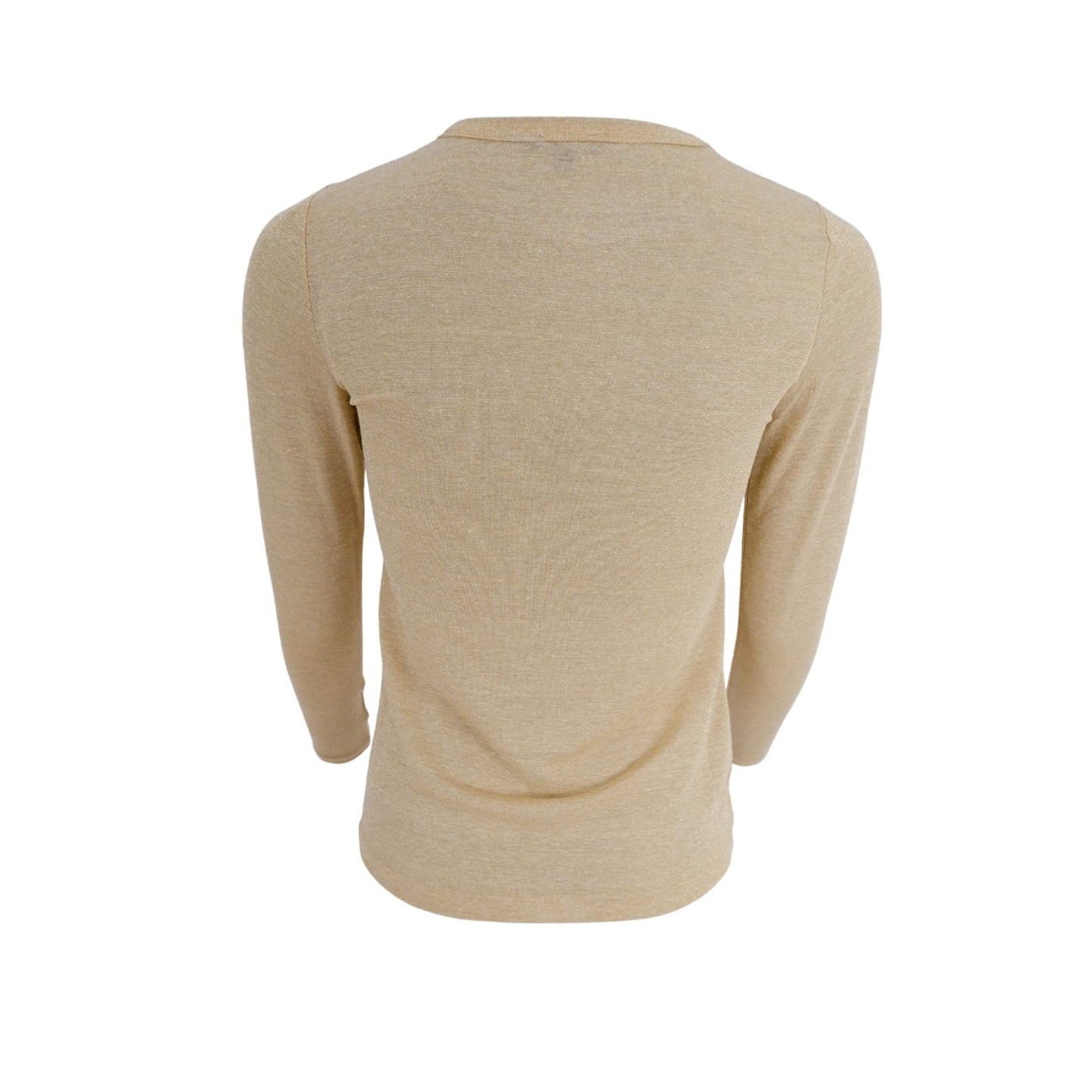 Black Colour DK Faye Long Sleeve Top - Light Gold