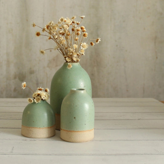 Habulous Stoneware Bud Vase - Mint Green