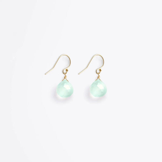 Wanderlust Life Isla Drop Earrings - Sea Glass Chalcedony