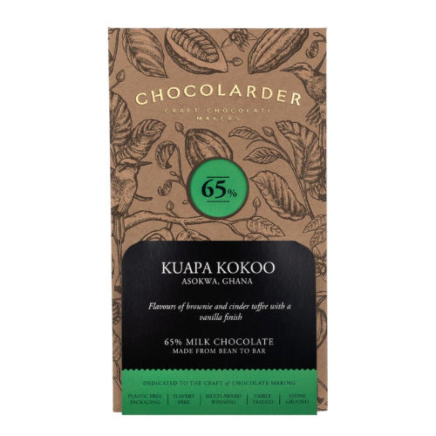 Chocolarder Bar - Kuapa Kokoo 65% Milk Chocolate