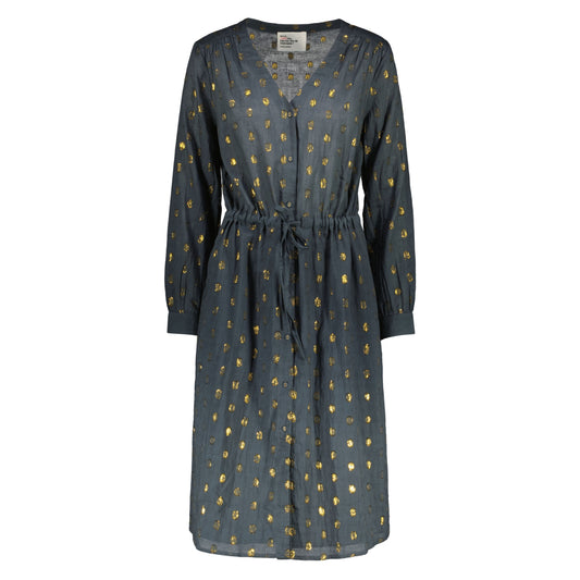 Leon and Harper Remedy Dress - Gold Dots Carbone