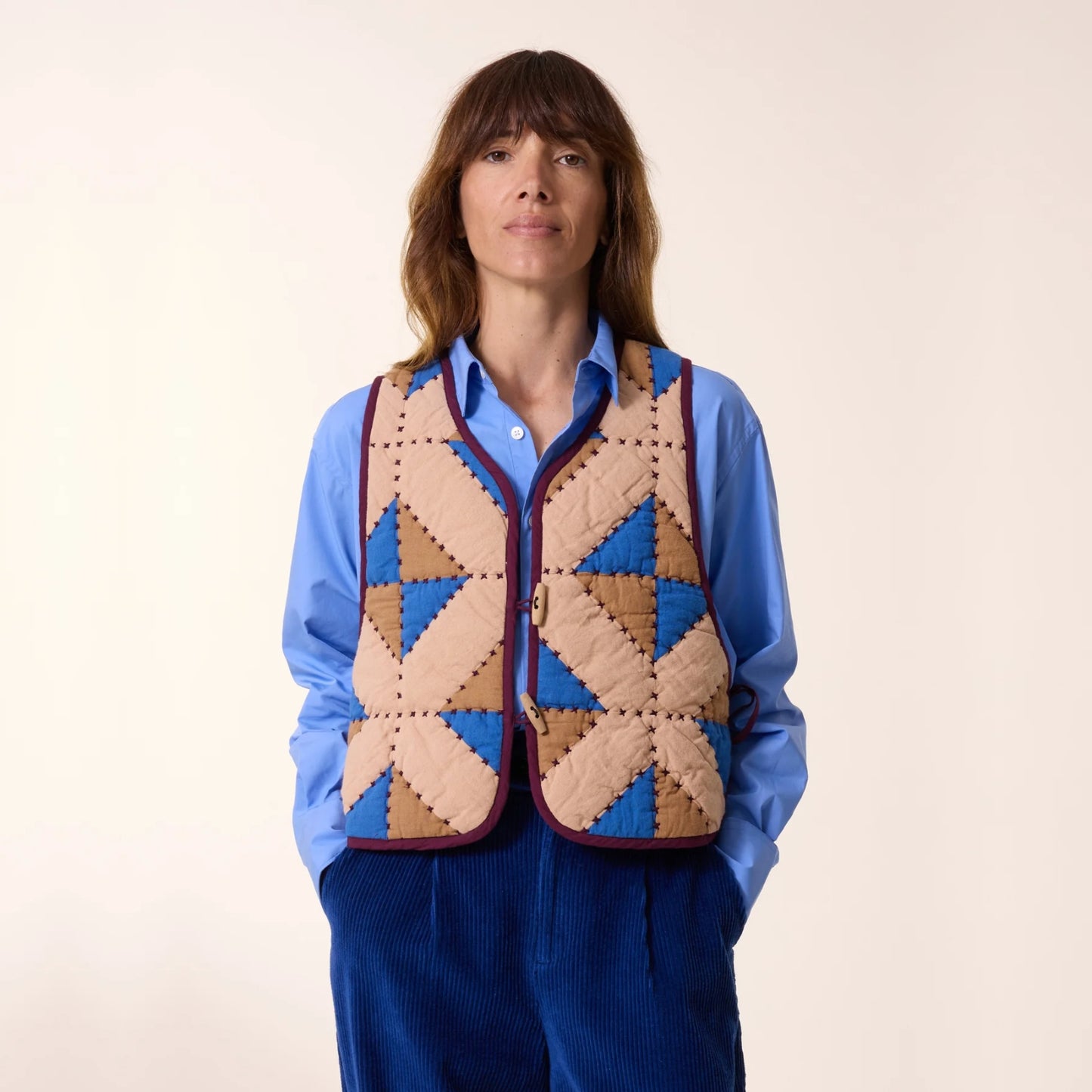 Leon and Harper Velia Veste Waistcoat - Losange Mix