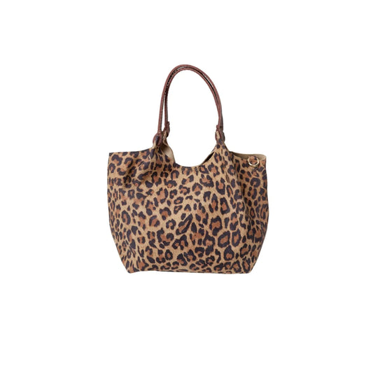 Leather Crossbody Bag -  Leopard