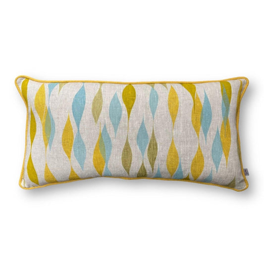 Jennie Jackson Oblong Linen Cushion - Low Tide