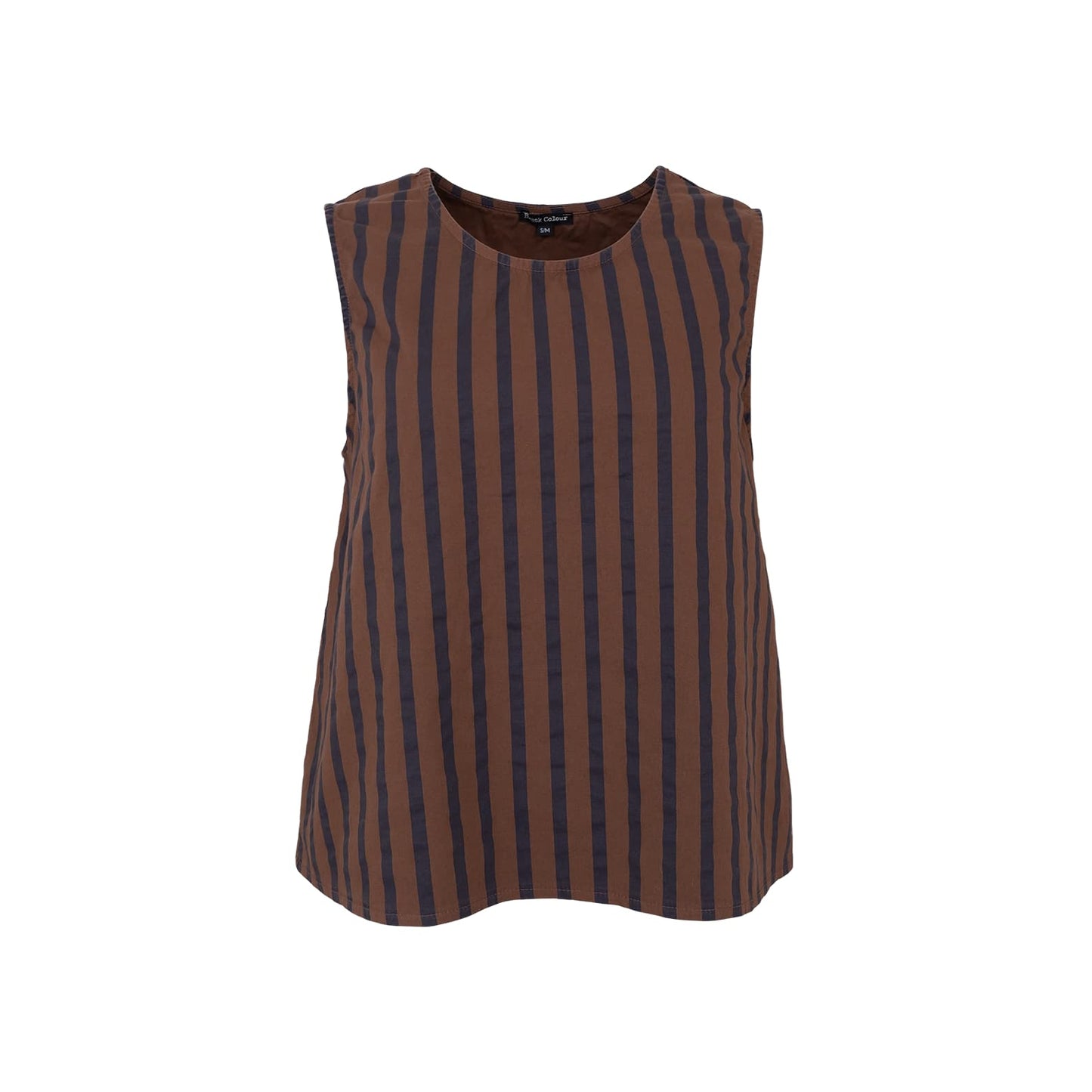 Sleeveless Striped Top - Espresso Brown
