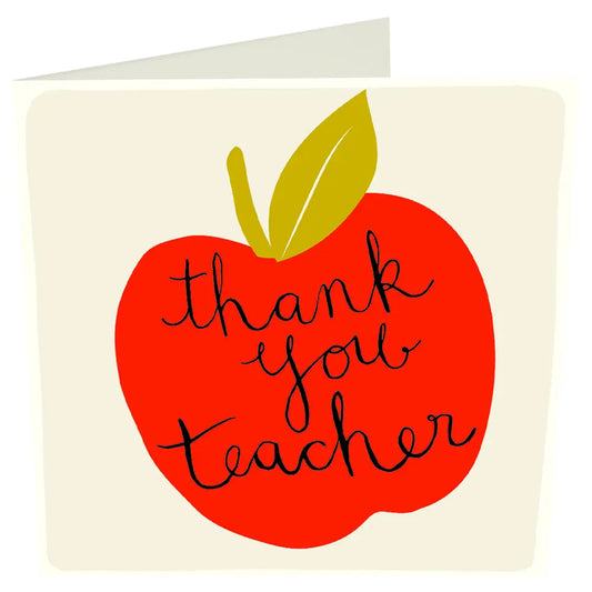 Greetings Card - Thank You Teacher Apple