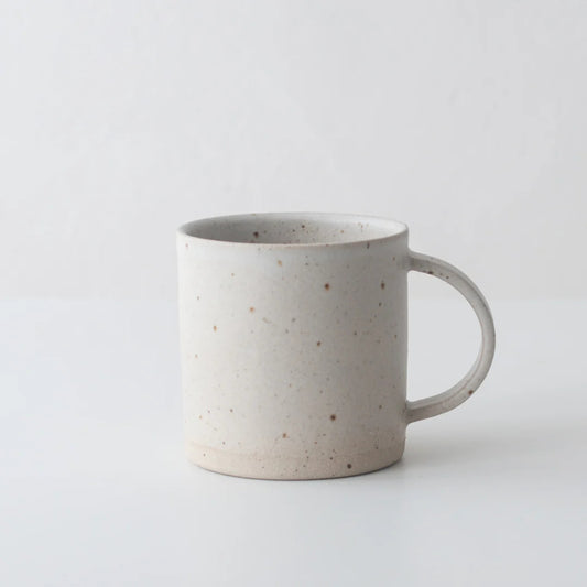 Dor & Tan Mug - Matte White and Speckled