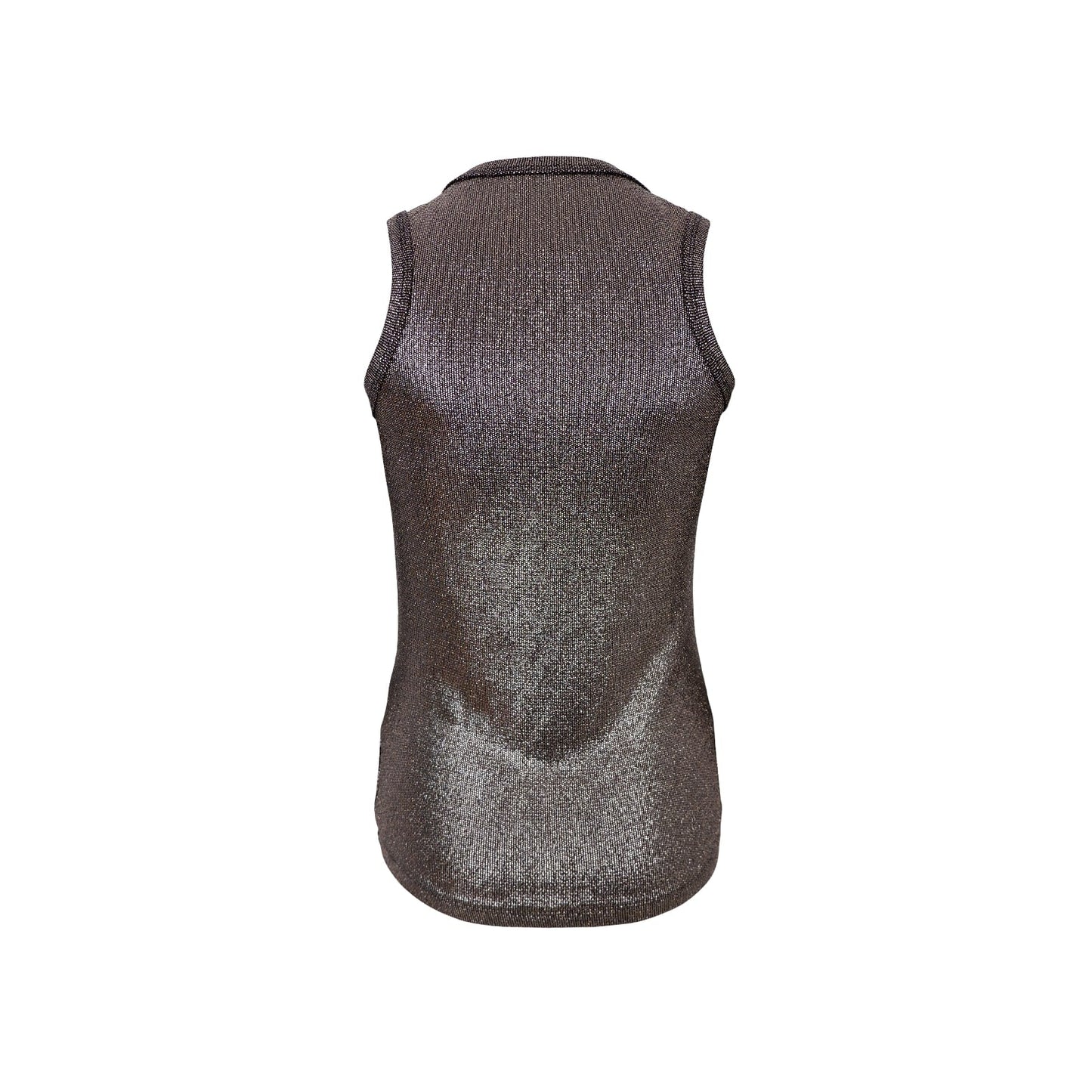 Sleeveless Shimmer Top - Gun Metal Grey