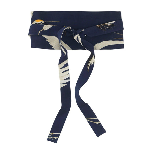 One Hundred Stars Obi Belt - Stork Navy