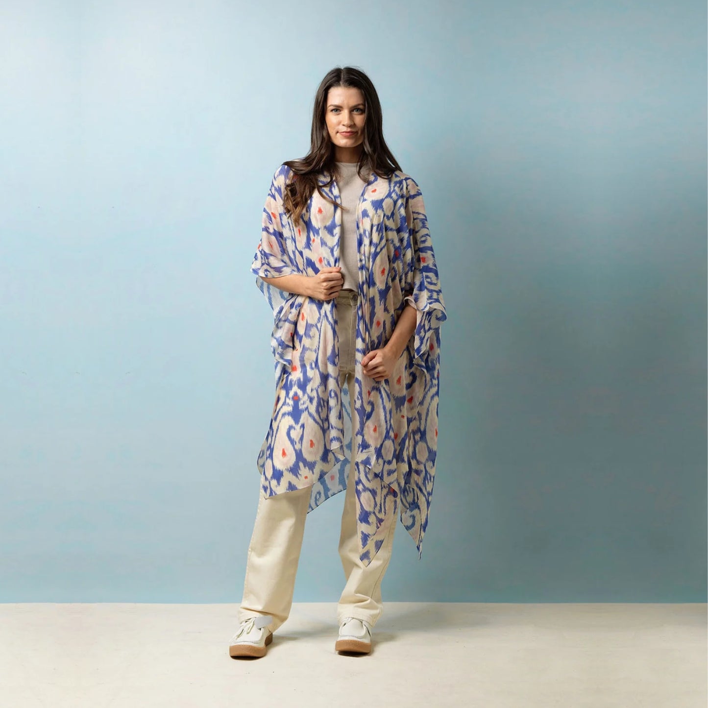 Throwover - Ikat Cobalt Blue