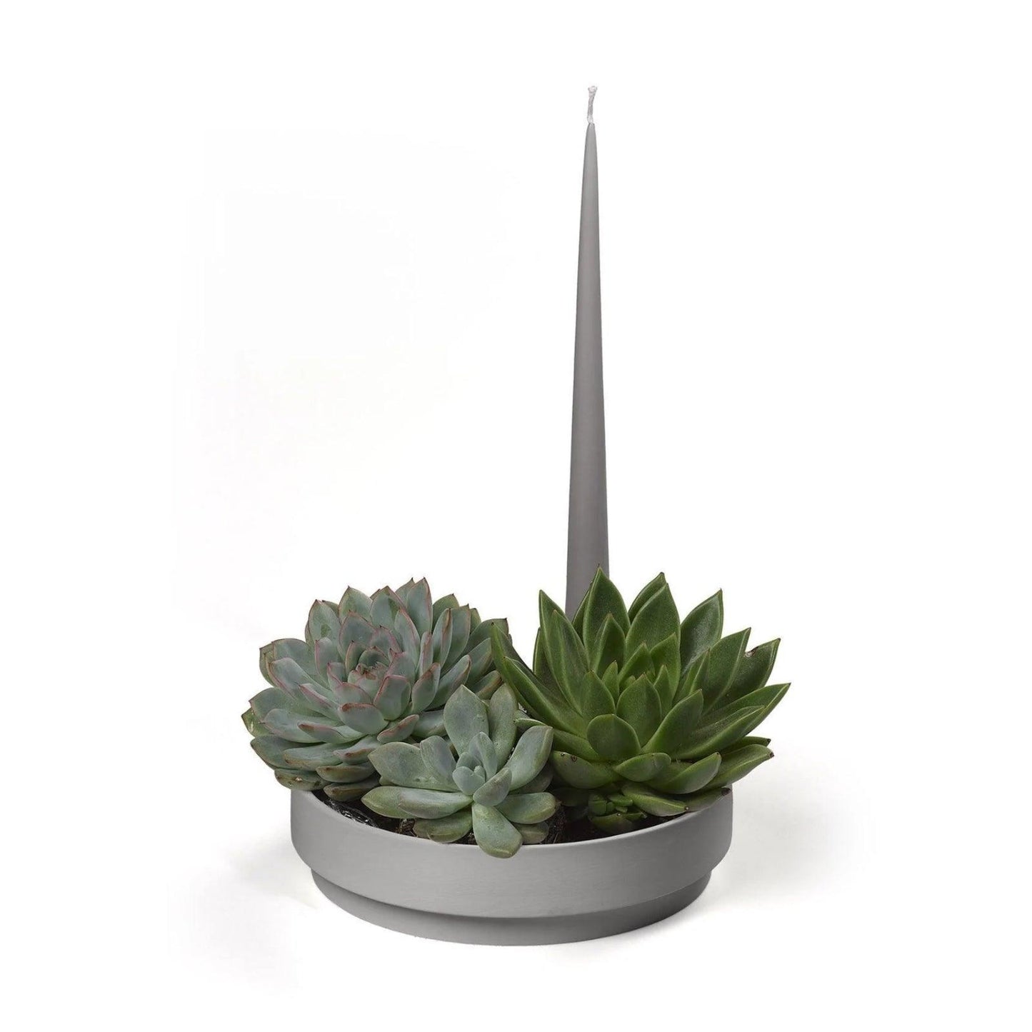 Aery Large Orbital Step Candle Holder - Grey