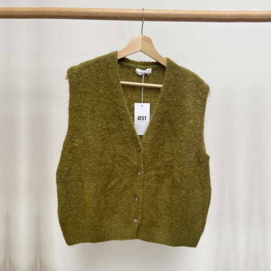 OST London Erika Kid Mohair Vest - Olive