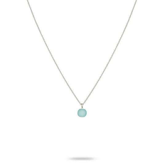 One & Eight Silver Necklace - Pacific Blue