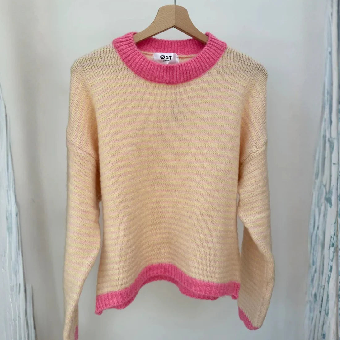 Nanna Striped Jumper - Pink & Yellow