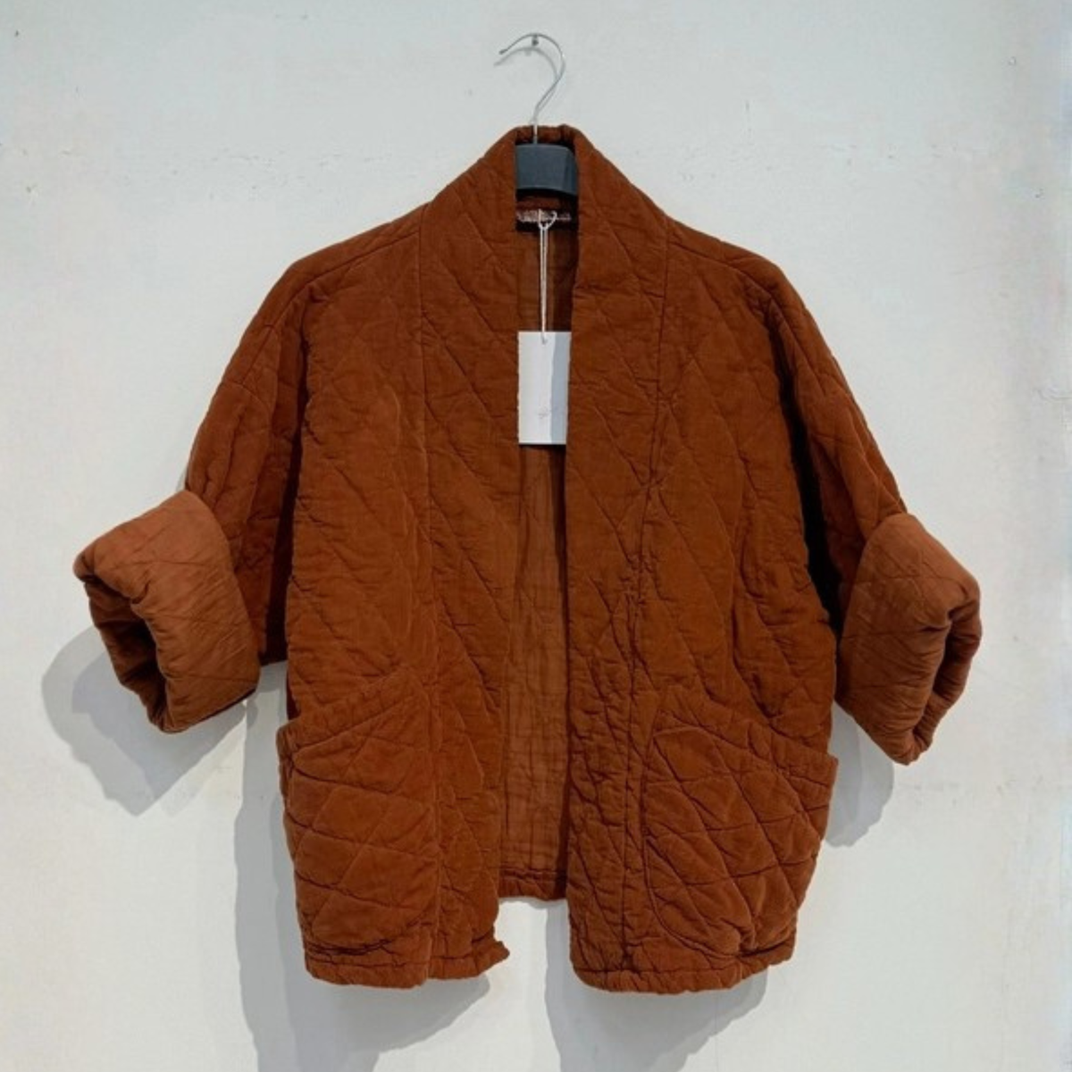 Needlecord Quilted Jacket - Rust