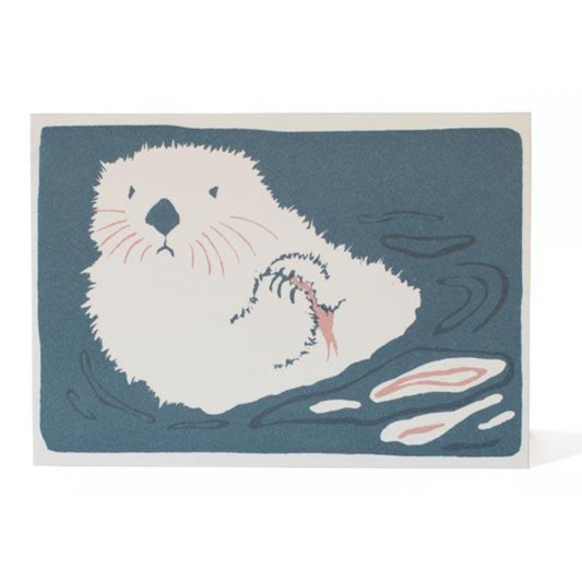 Cambridge Imprint Greetings Card - Sea Otter