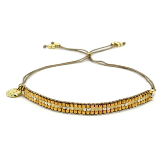 Boho Betty Starshine Beaded Friendship Bracelet - Gold