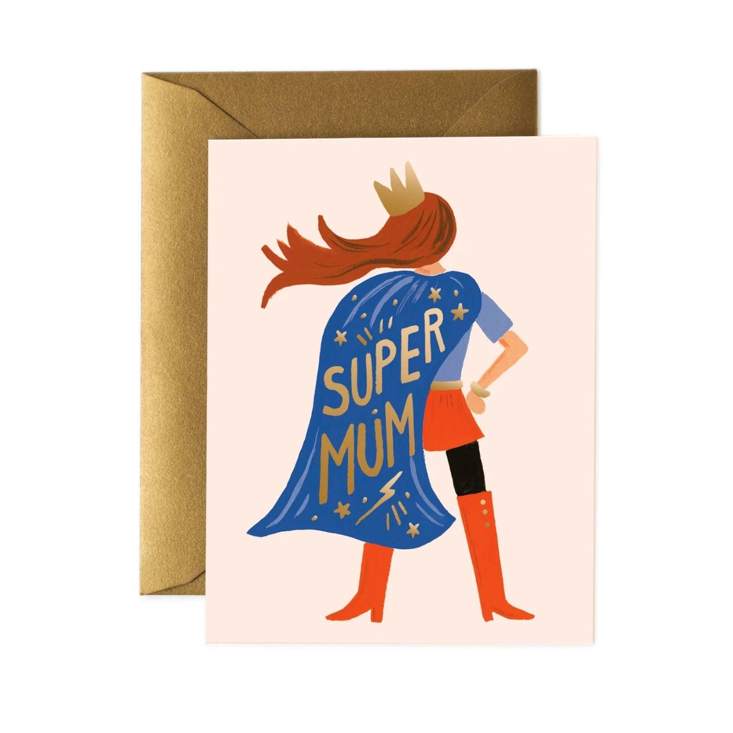 Rifle Paper Greetings Card - Super Mum Blue