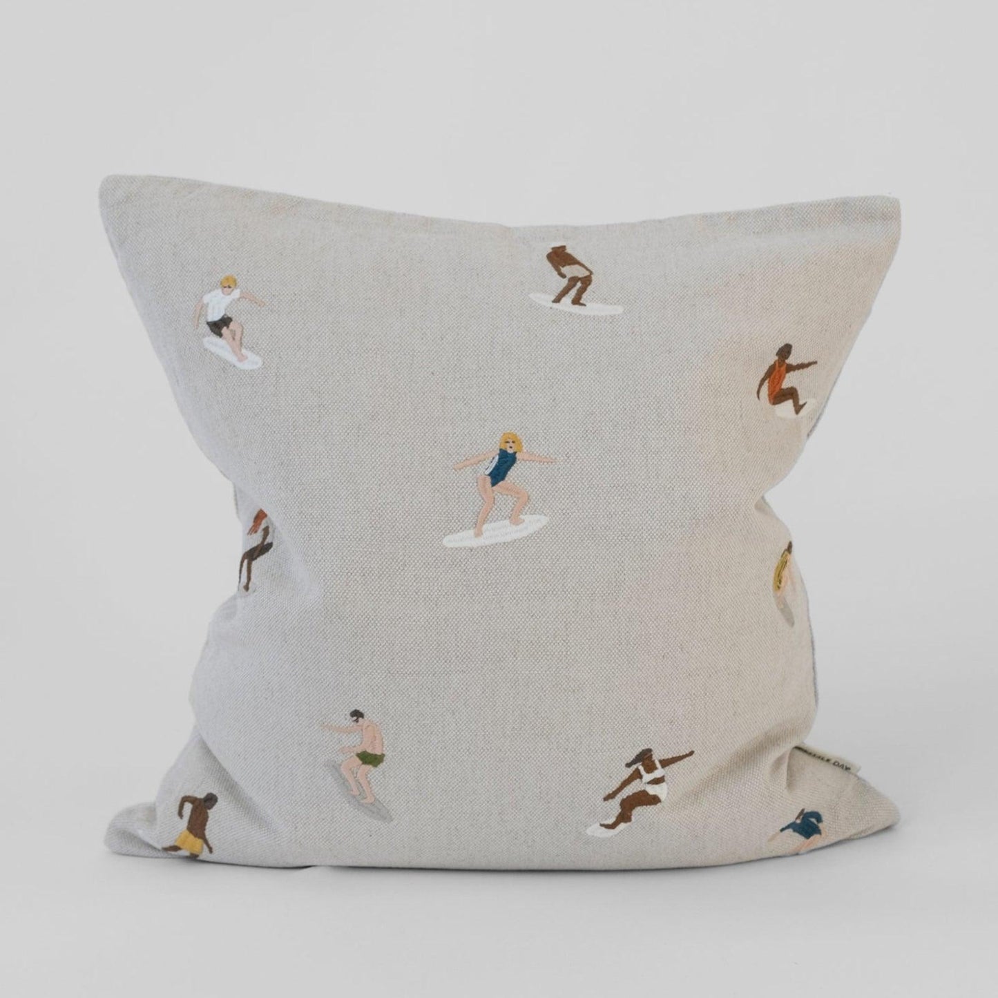 Fine Little Day Embroidered Cushion Cover - Surfers