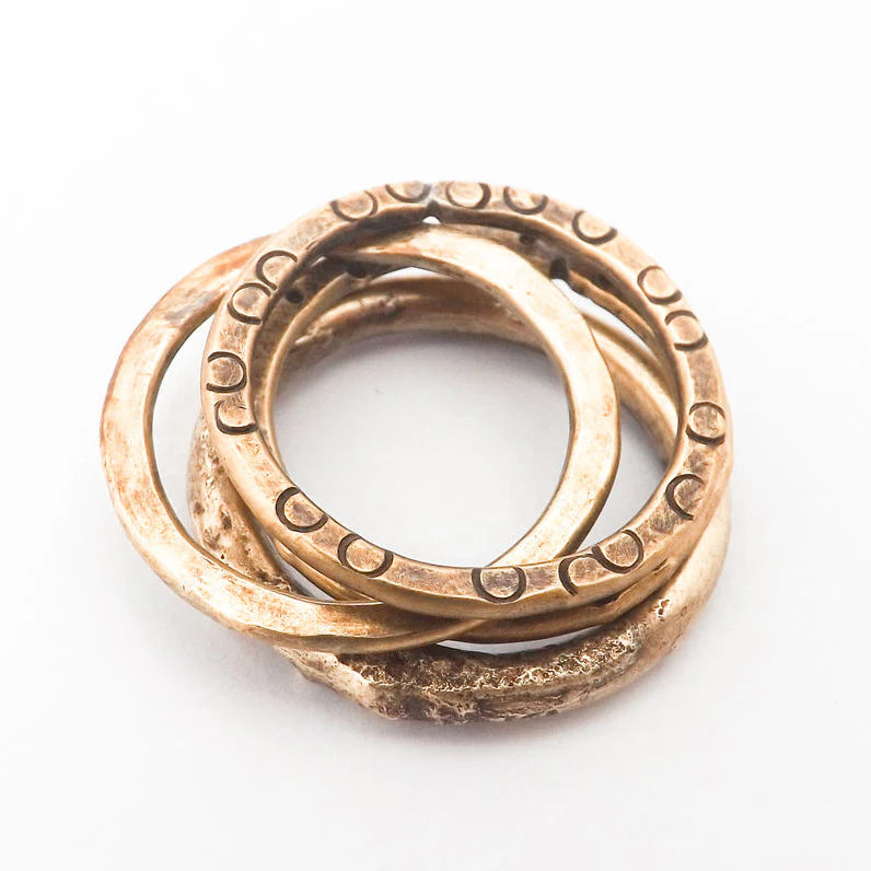 Textured Stacking Ring - Brass