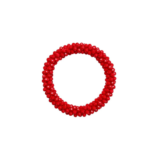 Beaded Sparkle Bracelet - Red